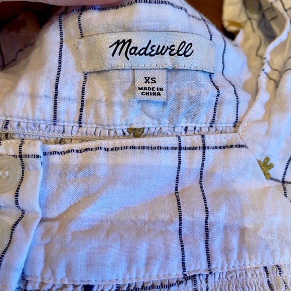 💥Madewell Embroidered Windowpane Square-Neck Button-Down Top💥 - Picture 8 of 15